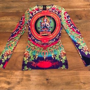 Jean Paul Gaultier Maille Classique Vintage Deity Unisex Mesh Top